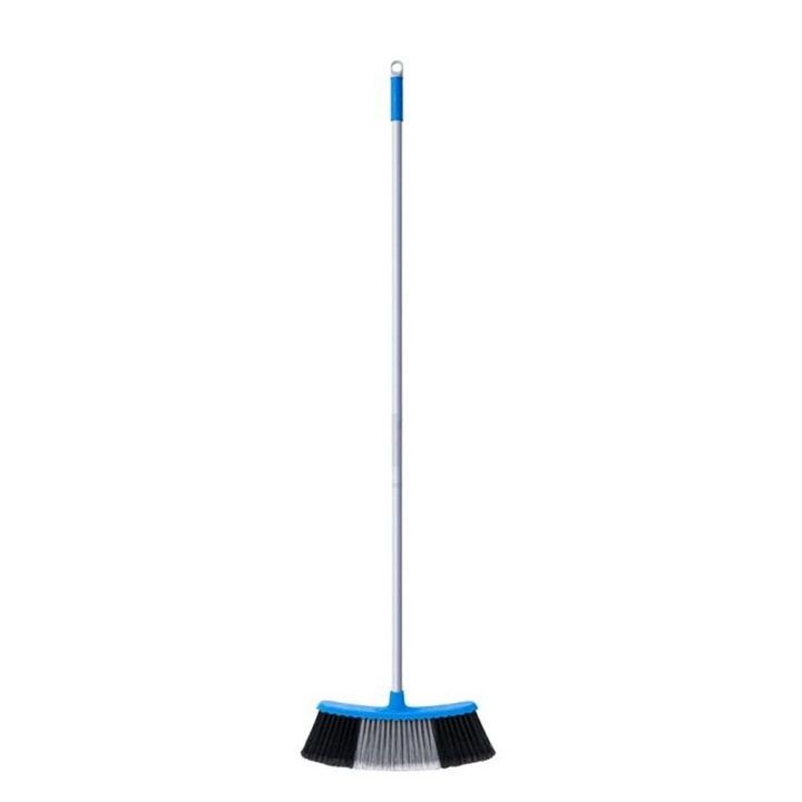Matura cu coada metalica Kleaner, peri sintetici cu densitate dubla, inel de agatare, uz interior si exterior, Albastru