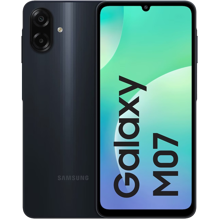 Telefon mobil Samsung Galaxy M07, 4GB RAM, 64GB, Black