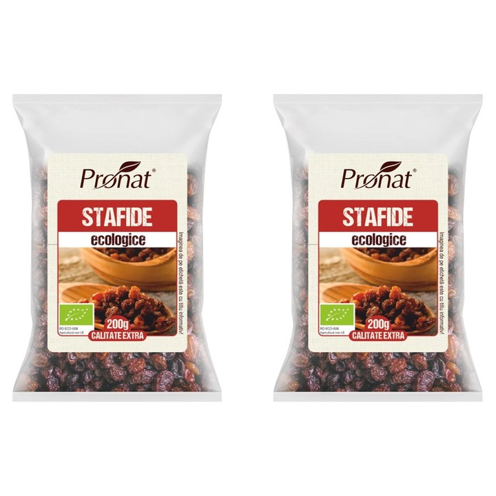 2 x Stafide bio, 200g Pronat