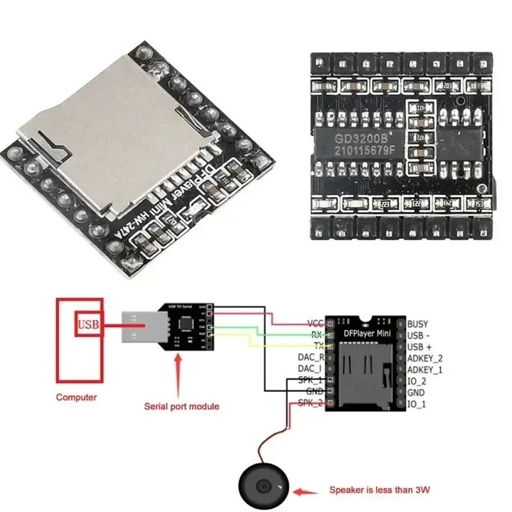 Модул Dfplayer Mini MP3 плейър