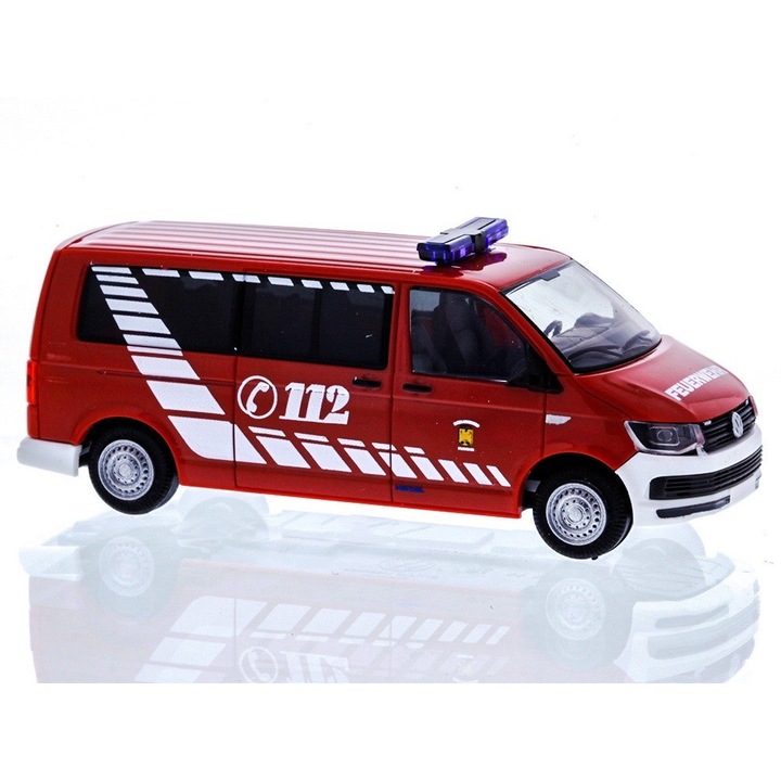 Autospeciala Volkswagen T6 Feuerwehr Potsdam ( DE ), Rietze Automodelle, többszínű, H0, 53767, 14+