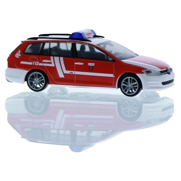 Autó VW Golf 7 Variant Feuerwehr Fellbach (DE), Rietze Automodelle, többszínű, H0, 53314, 14+