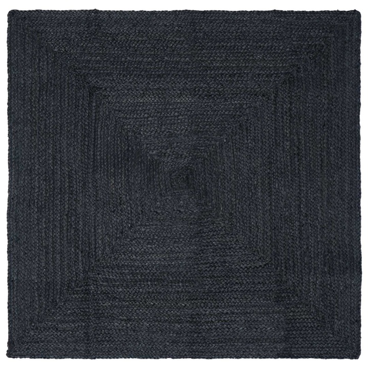 Covoare de zona vidaXL, Dreptunghiular Gri inchis 300 x 300 cm Iuta