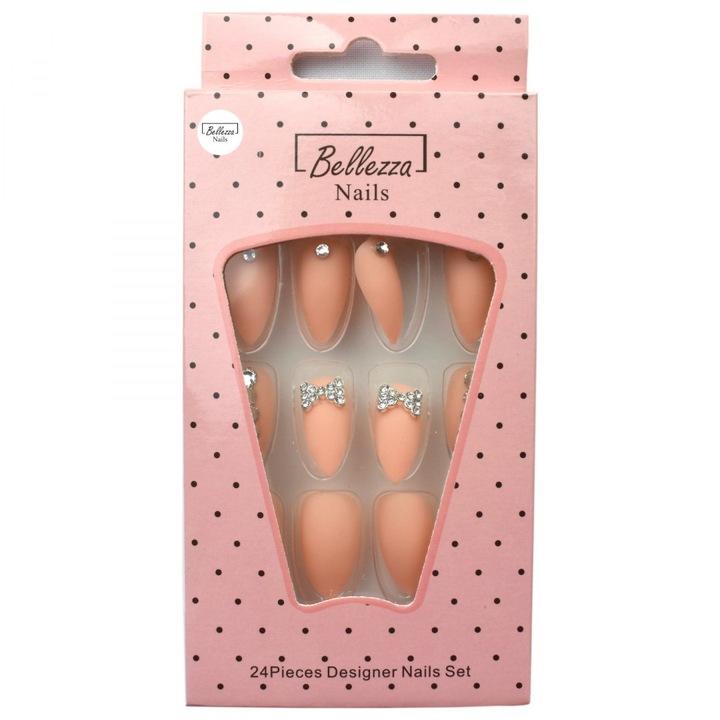 Unghii false Bellezza Nails ZZ46 colorate set 24 buc