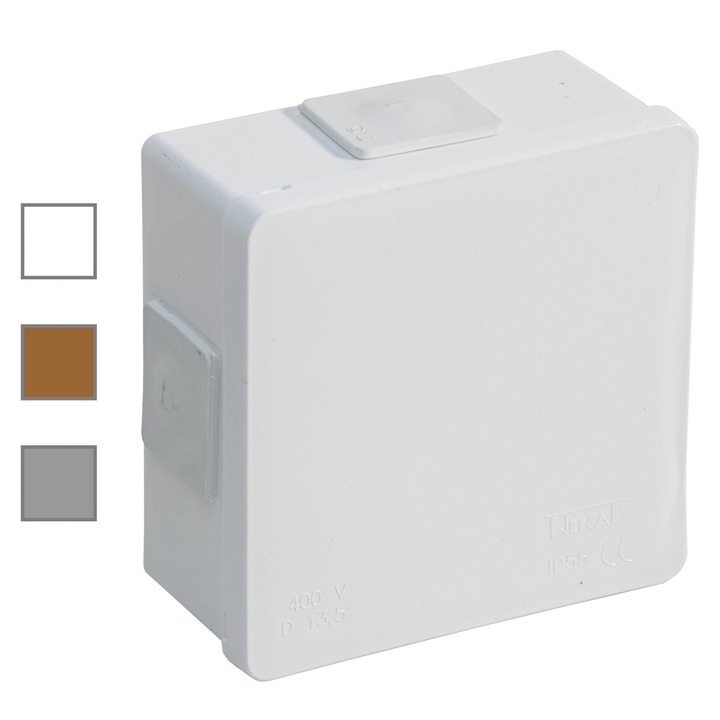 Viplast fehér felületre szerelhető vízálló doboz 86x86x40mm IP55
