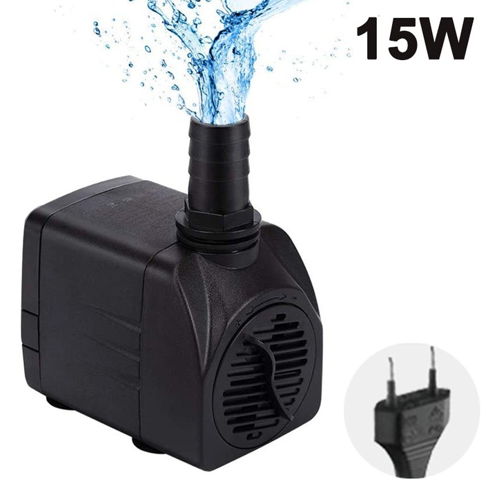 Pompa submersibila apa, 3 duze, cablu 1.5m, silentioasa, pentru acvariu si fantana