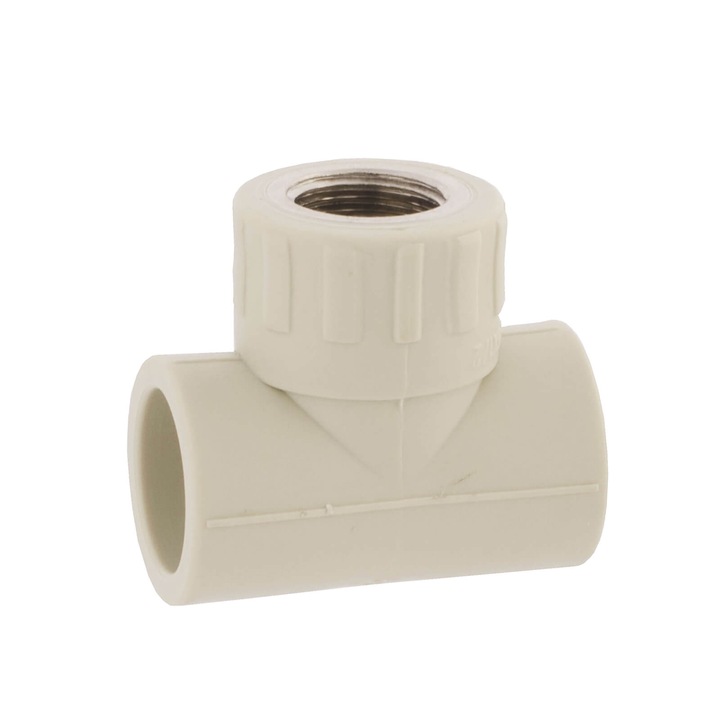 Idmar PP-R T-idom 25x1/2 inch polipropilén, fehér, 38x24x18mm