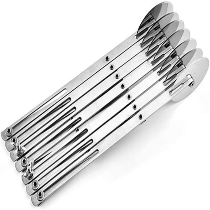 Feliator aluat multifunctional, inox, 7 roti, argintiu, 24.5x8cm