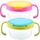 Bol pentru gustari bebelusi si copii, 360 rotativ, anti-scurgere cu flapsuri moi, cu doua manere, Multicolor, 1 buc