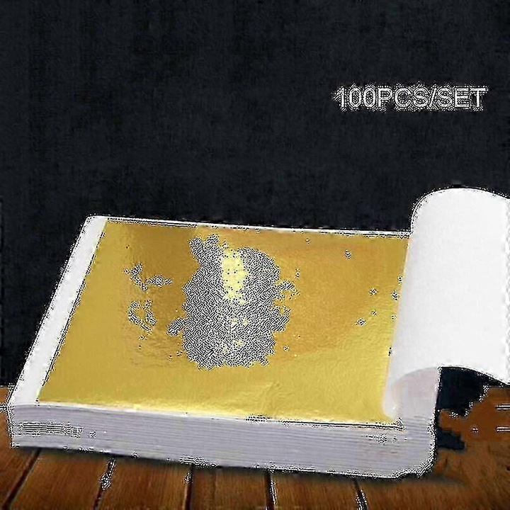 Foi aur 24k pentru arta si design 9x9cm set 100 buc