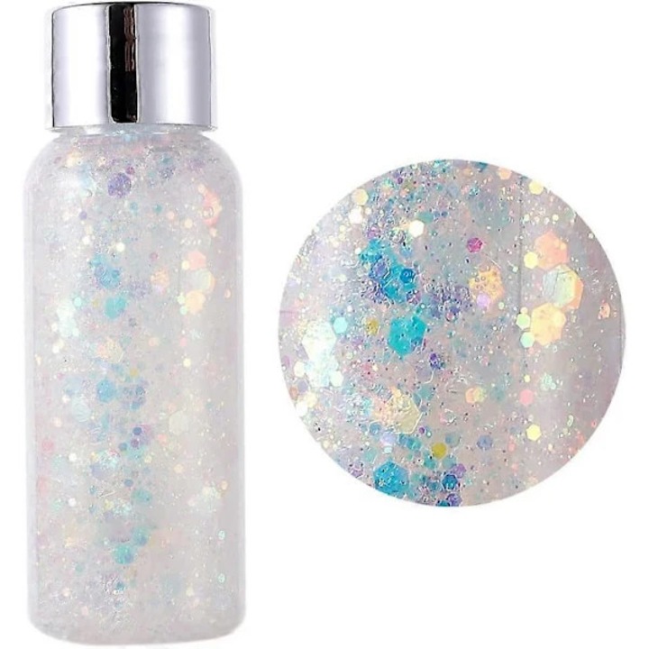 Gel Glitter Corp, 35ml, fehér, vízálló