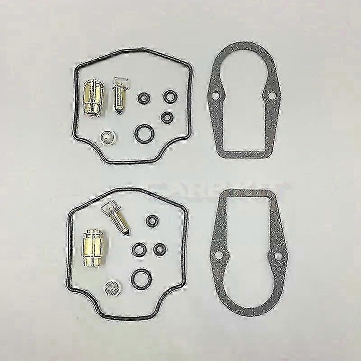 Kit reparatie carburator motocicleta, set reparare pentru Yamaha TT600/XT550/XT600 (1982-1989), cu valva ac si garnituri, complet, argintiu, 1 set