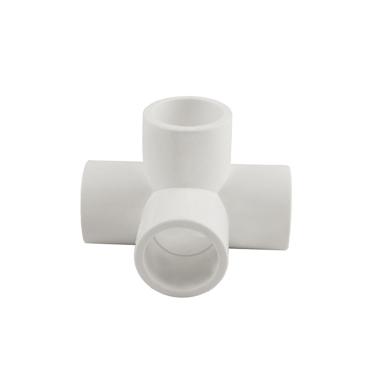 Idmar PVCCK015.301 keresztidom 1/2" (DN15), PVC-U, ragasztott rendszer, 10 bar nyomás, fehér, 1 db