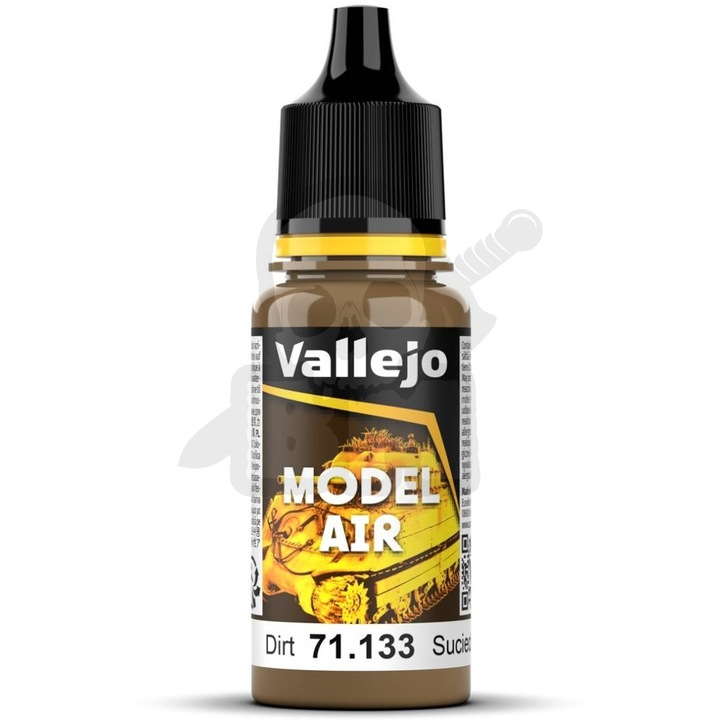 Vallejo Model Air 71.133 Dirt akrilfesték/szín, airbrush-hoz, vízbázisú, barna, 18 ml