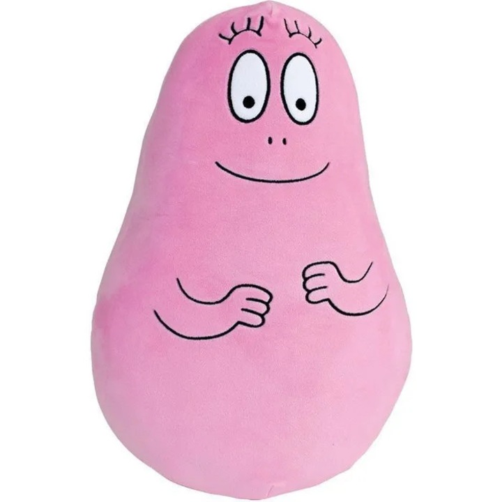 2 db Barbapapa és Barbamama plüss párna szett, puha plüssből, gyerekeknek, Rózsaszín, 40 cm