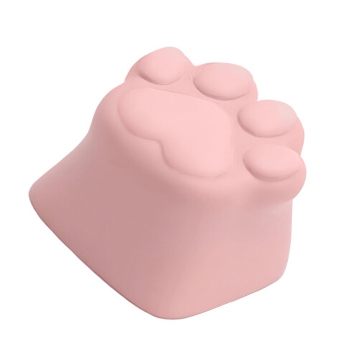 Capac tasta (keycap) Lovely Kitten, din rasina, rezistent la zgarieturi si uzura, impermeabil, usor de curatat, Roz, 18x18x13.3mm, 1 buc