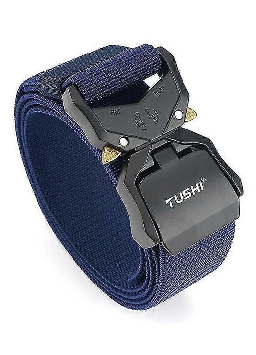 TUSHI 3.8cm taktikai öv férfiaknak, katonai nylonból, alumíniumötvözet gyorscsatlakozóval, Kávé