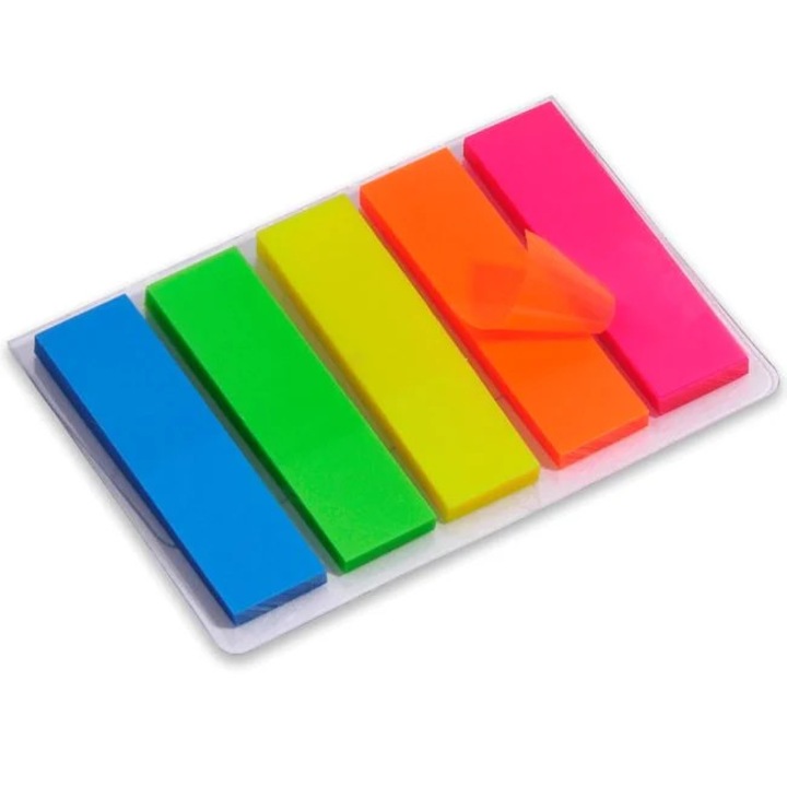 Színes téglalap alakú indexelő öntapadós címkék 4.3x1.2cm - 250 lap