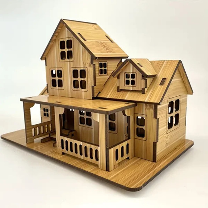 Puzzle lemn DIY, set constructie educativ pentru copii si adulti