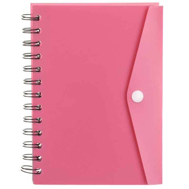 Carnetel Notite B6 Roz cu Mapa cu Capsa - 70File