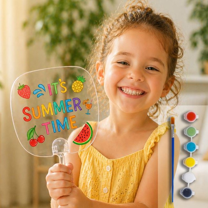 Set "Picteaza-ti Evantaiul" Summer cu Acuarele & Pensula