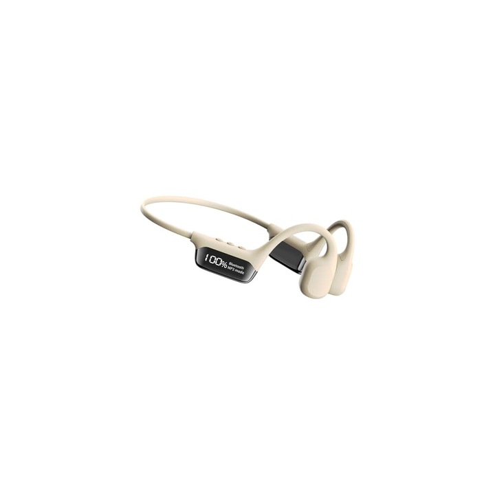 V2 csontvezetéses (bone conduction) fejhallgató, Bluetooth 5.4, IPX8 vízálló 1.5 m-ig, 32GB beépített memória, aktív zajszűrés, Fehér, 1 db