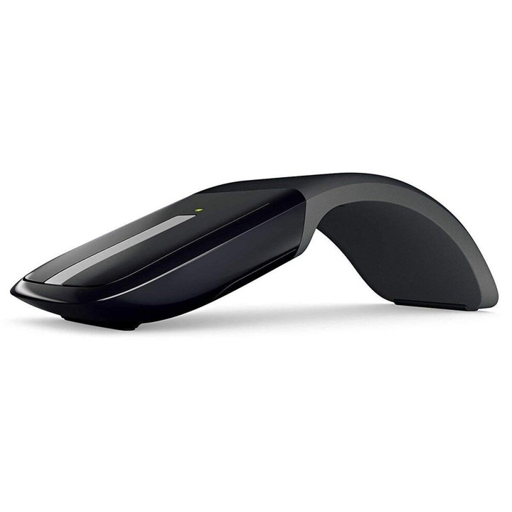 Egér vezeték nélküli USB érintőképernyős ergonomikus fekete kompakt