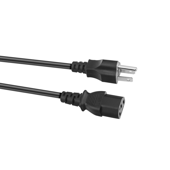 Захранващ AC кабел / AC кабел, съвместим с Behringer X32 и DDM4000, 100-240V 50/60Hz, 1.5м (5 фута), със защита от претоварване, здрава изолация, черен, 1 бр
