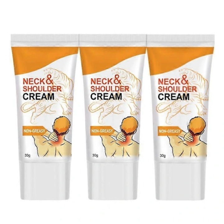 3 darabos szett, nyak- és vállmasszázskrém, mentollal és természetes formulával, nem zsíros, 3 x 30g