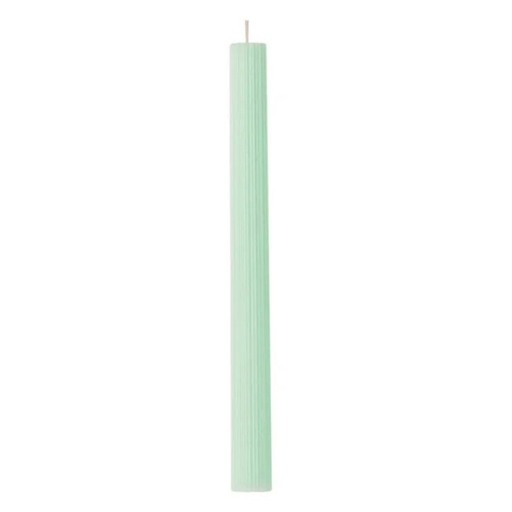 Lumanare Parfumata Verde Menta cu Dungi pentru Sfesnic Ø2x23cm