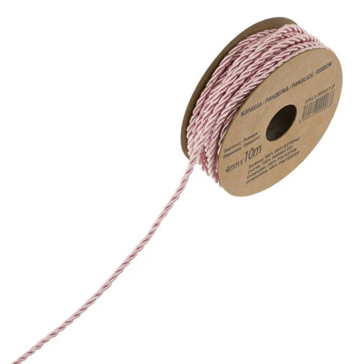 Sodrott Zsinór Rózsaszín 10mx4mm