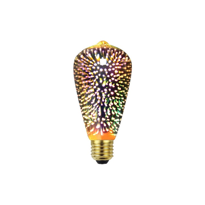 Bec LED 3D 4W E27 220-240V Meleg Fehér