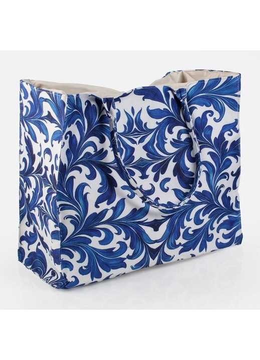 Geanta Textila Albastra cu Model Paisley
