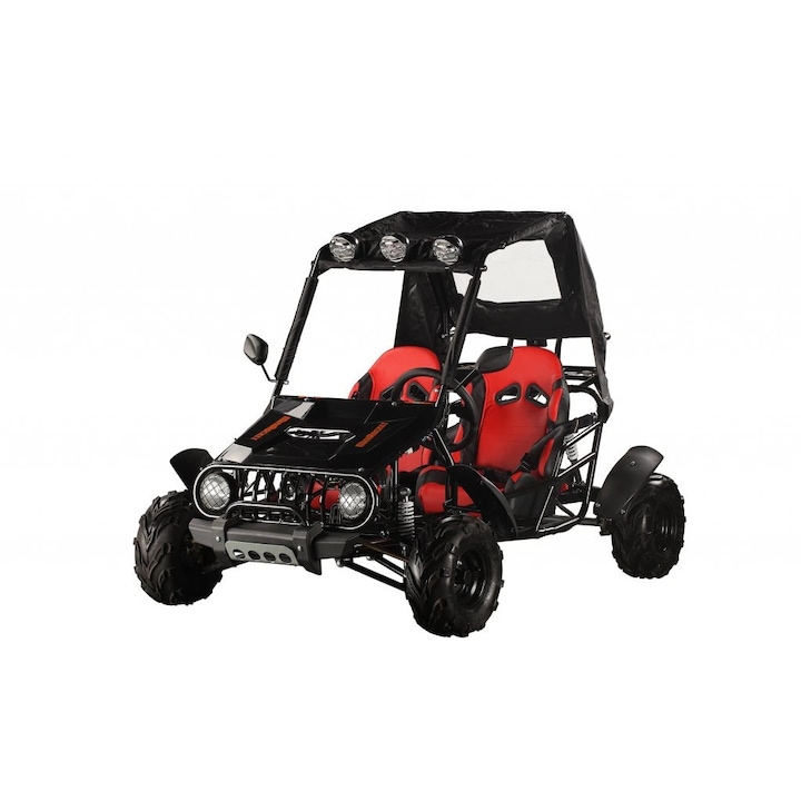 ATV BUGGY 125ccm MIDI pornire Buton, Marsalier cu lumini si haion Negru
