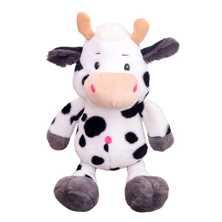 Jucarie de plus / plus NICI Little Cow, foarte moale, in forma de vaca, multicolor, 50 cm