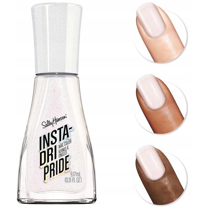 Körömlakk/oja Sally Hansen Insta Dri, gyors száradás 60 másodperc alatt, széles ecset az egyenletes felvitelért, fényes szalonhatás, gyöngyház (Pearl Treasure 742), 9.17 ml