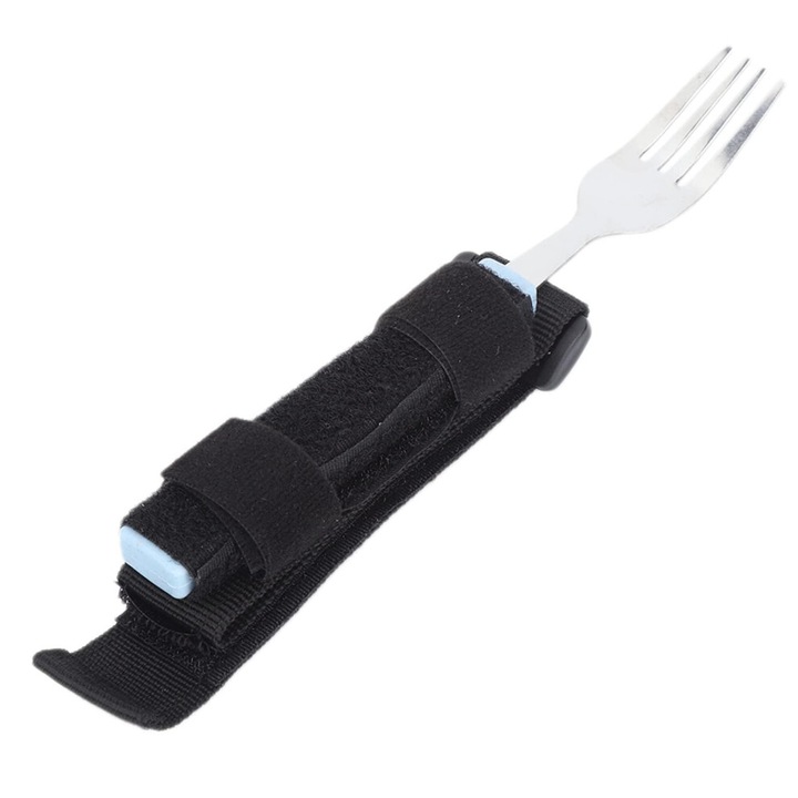 Furculita antishake cu cap rotativ 360°, curea reglabila, inox, marime ajustabila