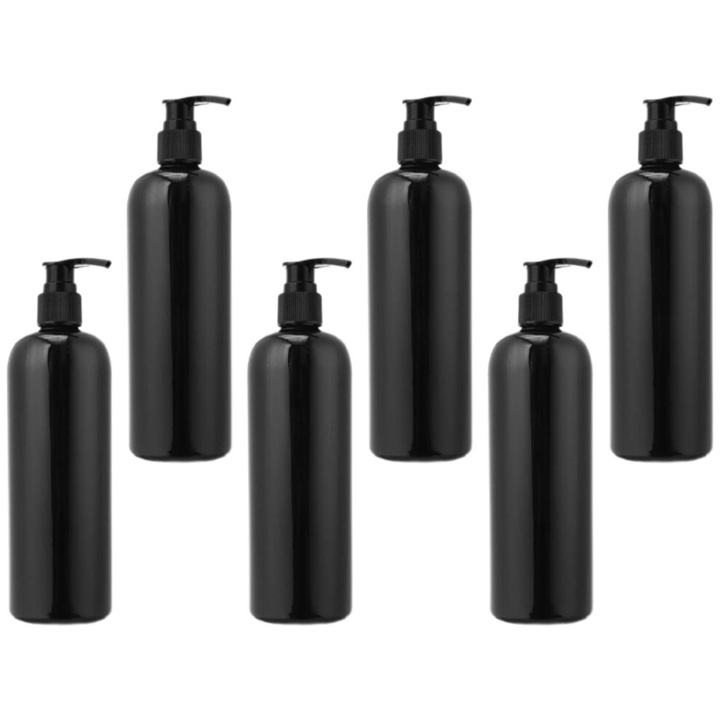 3 darab pumpás flakon készlet, 500ml, átlátszó, légmentesen záródó, újrafelhasználható