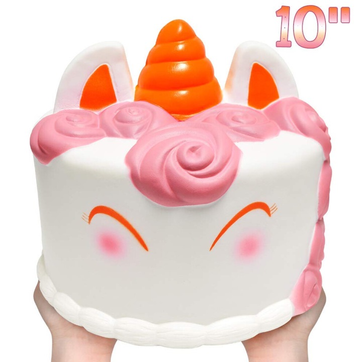Играчка squishy еднорог торта, 25см, мека, бавно възстановяване, лек аромат