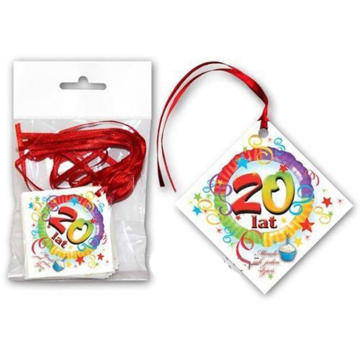 Parti kiegészítő szett 20 darabos színes 8.5cm