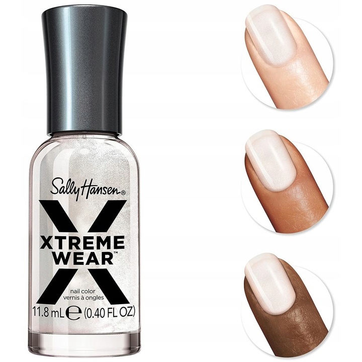 Lac de unghii Sally Hansen Xtreme Wear City of Gleams 130, culoare intensa, luciu ridicat, perlat, 11.8 ml