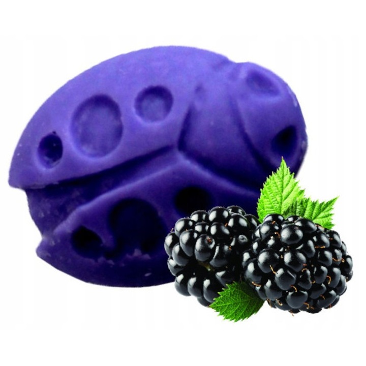 Ceara parfumata pentru aromalampa Ancient Wisdom Mure, din ceara de soia, fara parafina, ideala pentru cadou, 20-25 g, 4x4 cm, mov, 1 buc