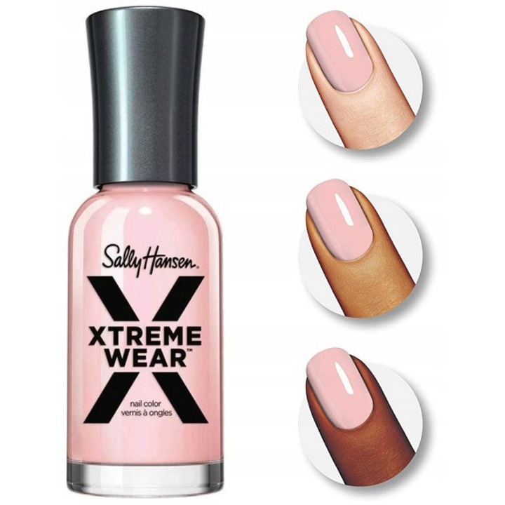 Lac de unghii/oja Sally Hansen Xtreme Wear Bamboo Shoot 179, culoare intensa, luciu inalt, roz pal