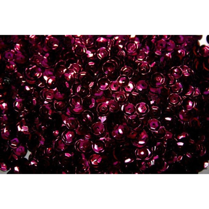 Hatszögletű vágott flitterek, dekoratív flitterek, 6 mm, kézműves dekorációhoz, bordó, 100 g, kb. 7500 db