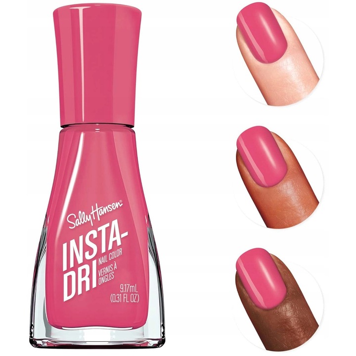 Lac de unghii Sally Hansen Insta Dri rapid uscare, roz fuchsia 315