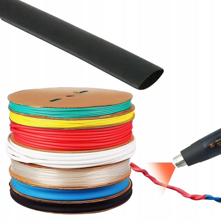 Tub Termocontractabil Negru 22 mm 1m - Autostingator, 2:1, Ø Final 11 mm, -30–125°C, Izolare Cabluri, Auto