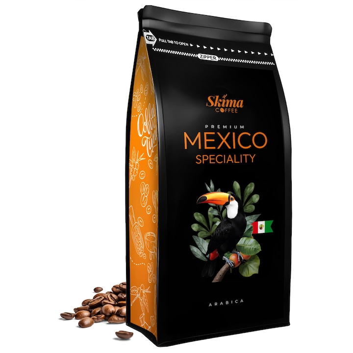 SKIMACOFFEE Mexico Speciality szemes kávé, 100% Arabica, frissen pörkölt, 500 g