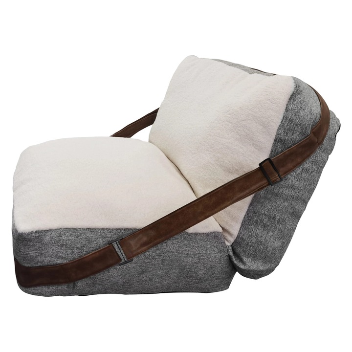 Pillow Palette kihúzható puff plüssből és poliészterből, 100% poliészter szál töltettel, csúszásgátló, praktikus fogantyú, többszínű, 100x70x80 cm, 1 db