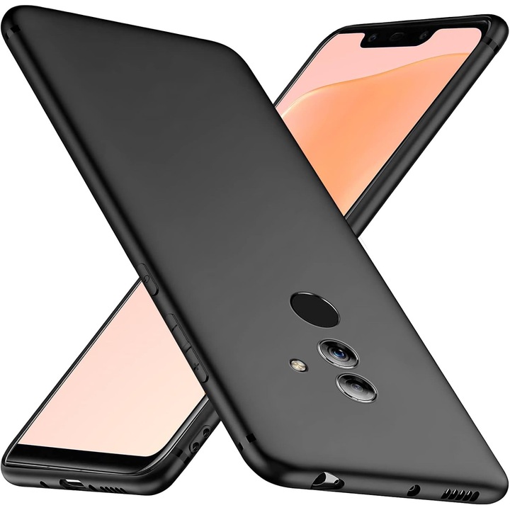 Husa cover din silicon, elastica, rezistenta si mata, pentru Huawei Mate 20 Lite (SNE-AL00), Negru