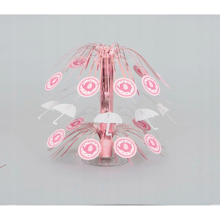 Rózsaszín elefánt asztali dekoráció Baby Shower 21,5cm